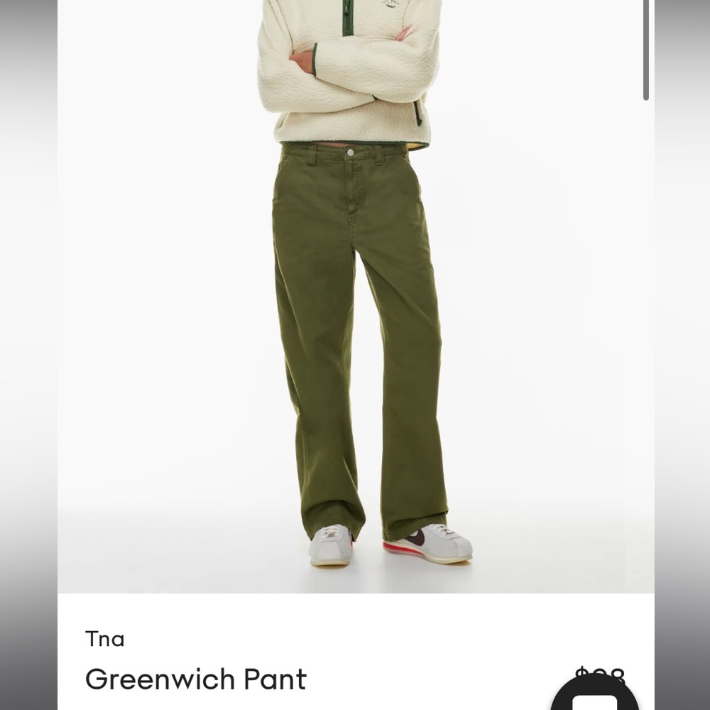 TNA ARITZIA Greenwich pant in GD black.